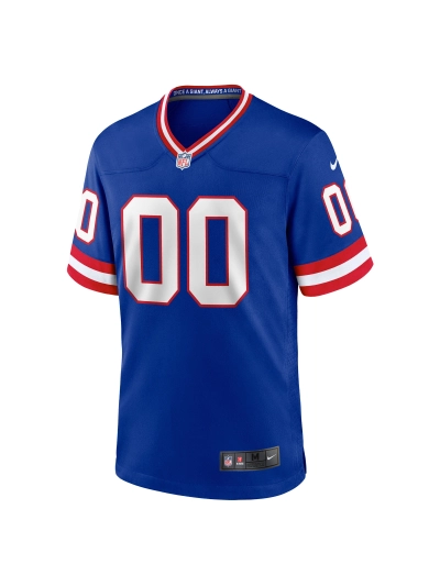 Men's New York Giants Nike Royal Classic Custom Game Jersey 02