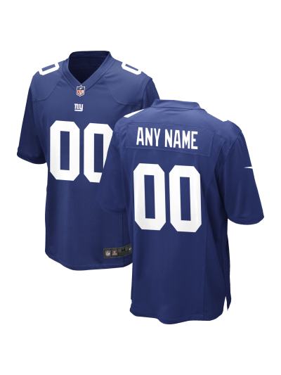 Men's New York Giants Nike Royal Custom Game Jersey 01