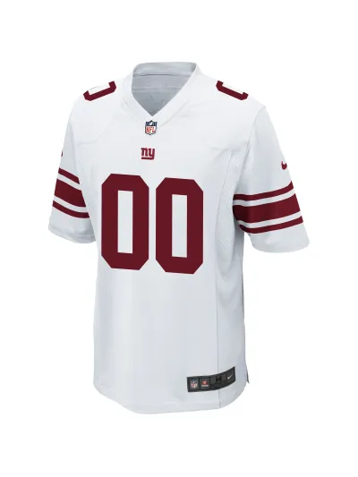 Men's New York Giants Nike White Custom Game Jersey 02