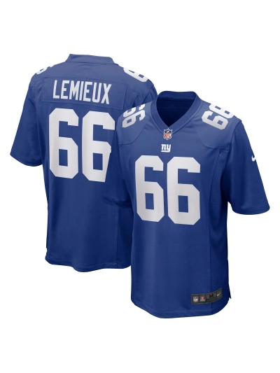 Men's New York Giants Shane Lemieux Nike Royal Game Jersey 01