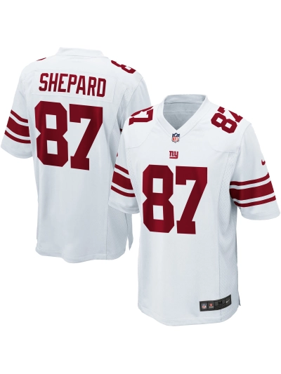 Men's New York Giants Sterling Shepard Nike White Game Jersey 01