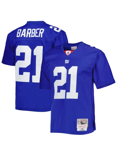 Men's New York Giants Tiki Barber Mitchell & Ness Royal Legacy Replica Jersey 01
