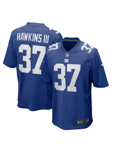 Men's New York Giants Tre Hawkins Nike Royal Game Jersey 01