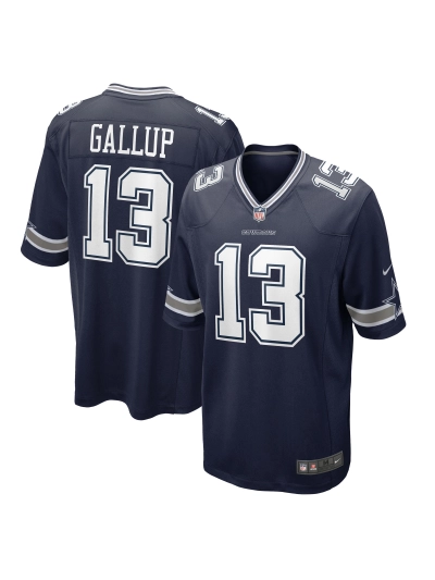 Men's Dallas Cowboys Michael Gallup Nike Navy Game Jersey 01