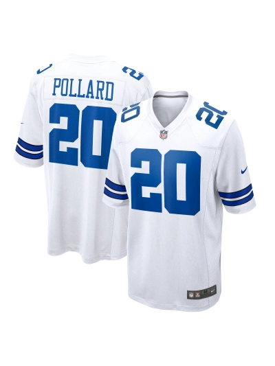 Men's Dallas Cowboys Tony Pollard Nike White Game Player Jersey 01