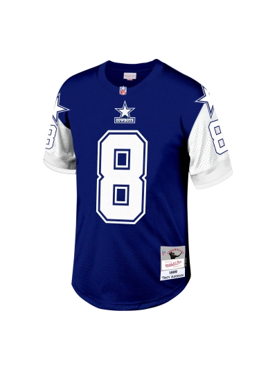 Men's Dallas Cowboys Troy Aikman Mitchell & Ness Navy Legacy Replica Jersey 02