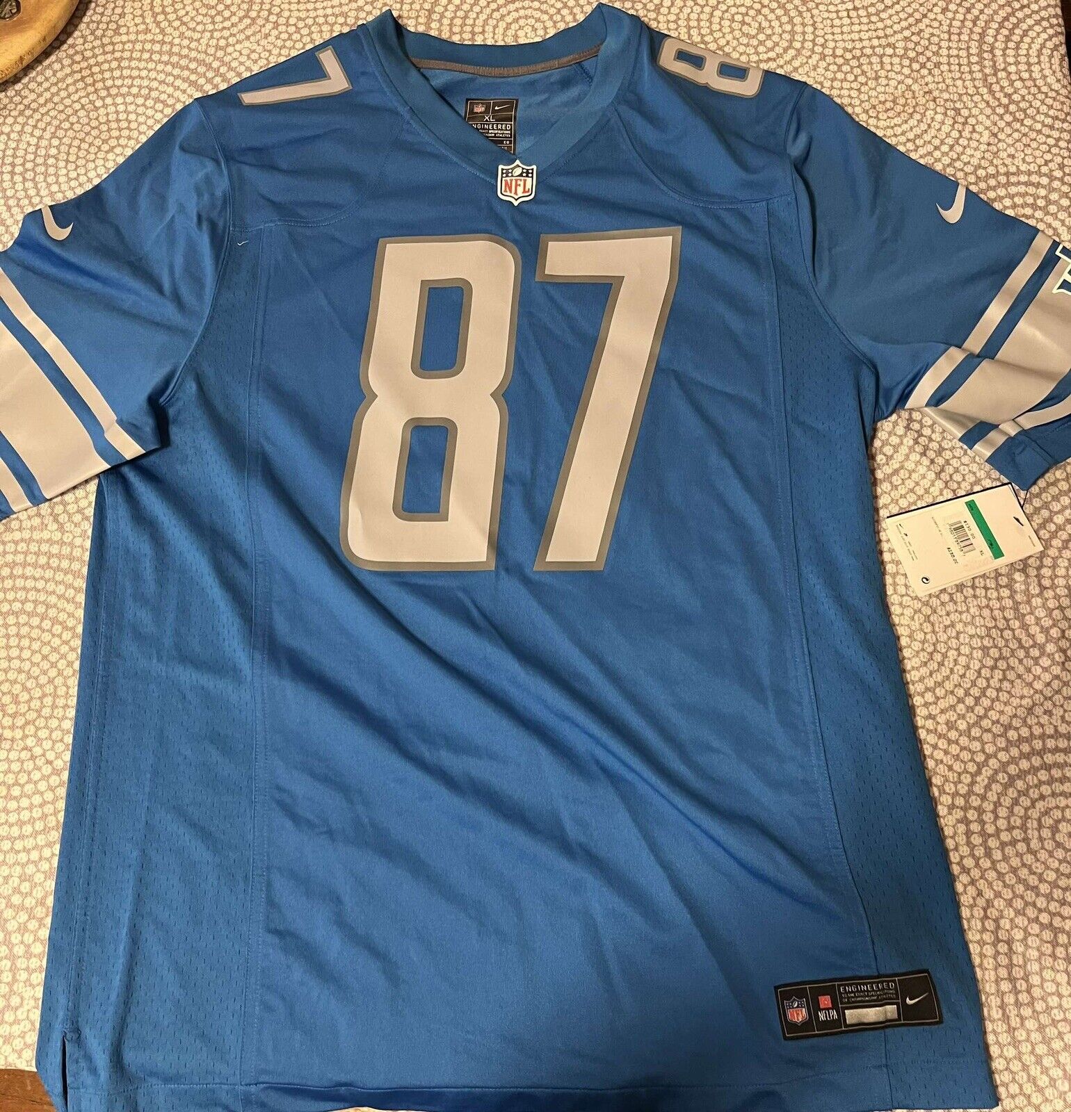 Men's Detroit Lions Sam LaPorta Nike Blue Game Jersey review York