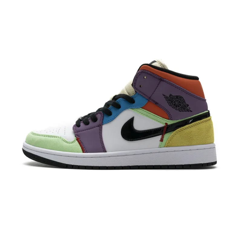  BootsMastersLin Jordan 1 Mid SE Multi-Color (W),  CW1140-100 the best replica sneaker 