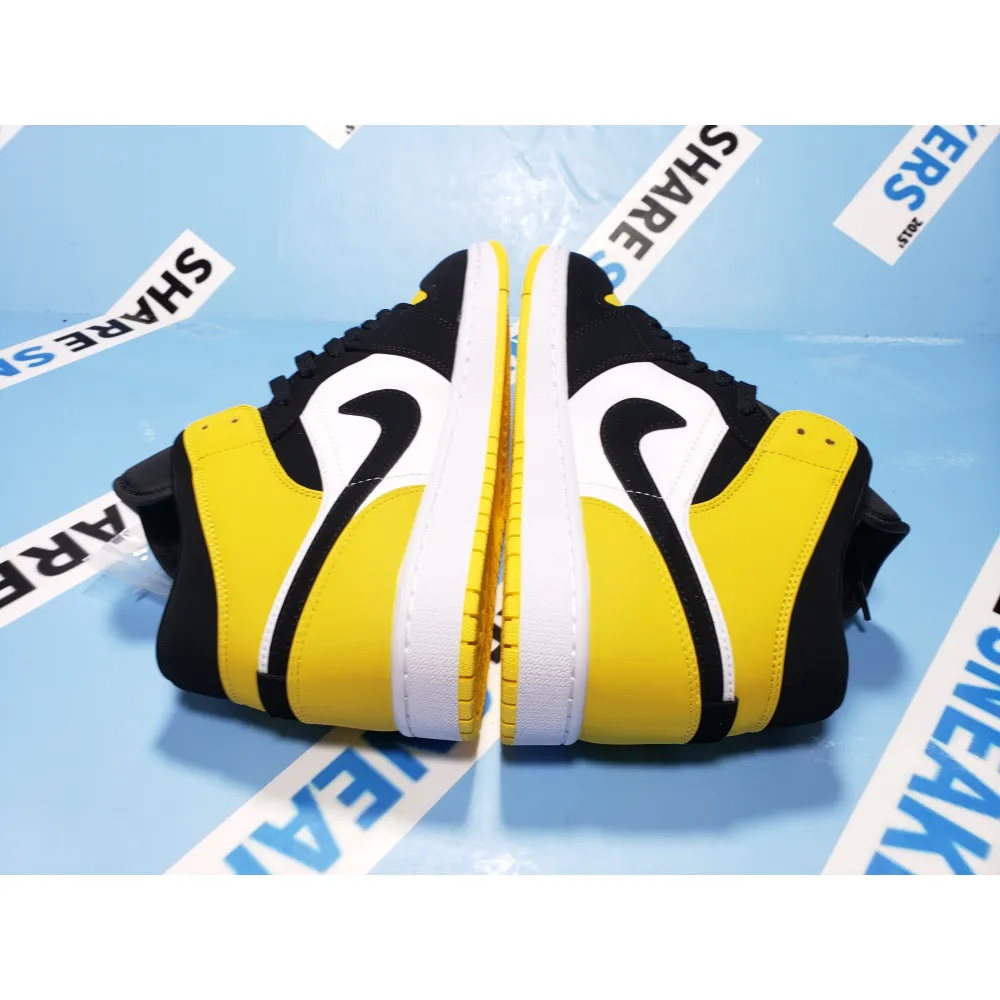 POP  Jordan 1 Mid Yellow Toe Black, 852542-071