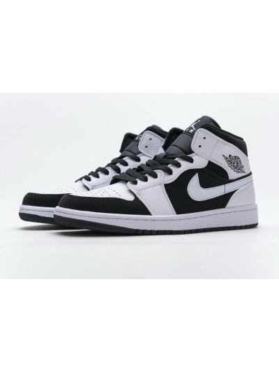 POP  Jordan 1 Mid White Black,  554724-113 01