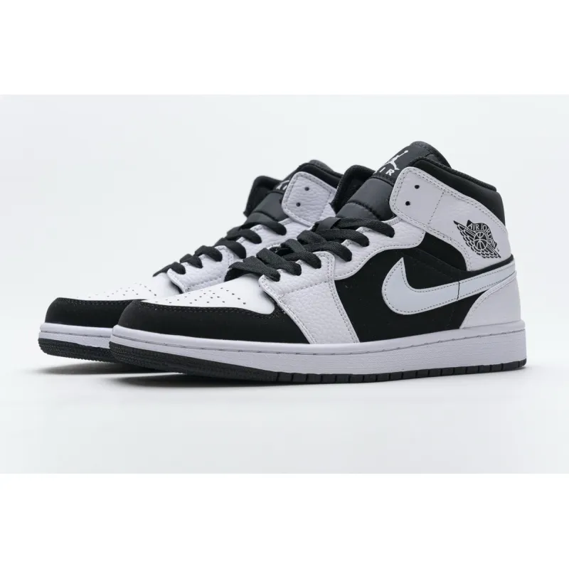  BootsMastersLin Jordan 1 Mid White Black,  554724-113 the best replica sneaker 