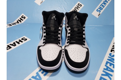 POP  Jordan 1 Mid White Black,  554724-113 02
