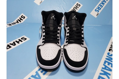 POP  Jordan 1 Mid White Black,  554724-113 02