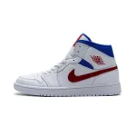  BootsMastersLin Jordan 1 Mid White Red Royal (W), BQ6472-164 the best replica sneaker 