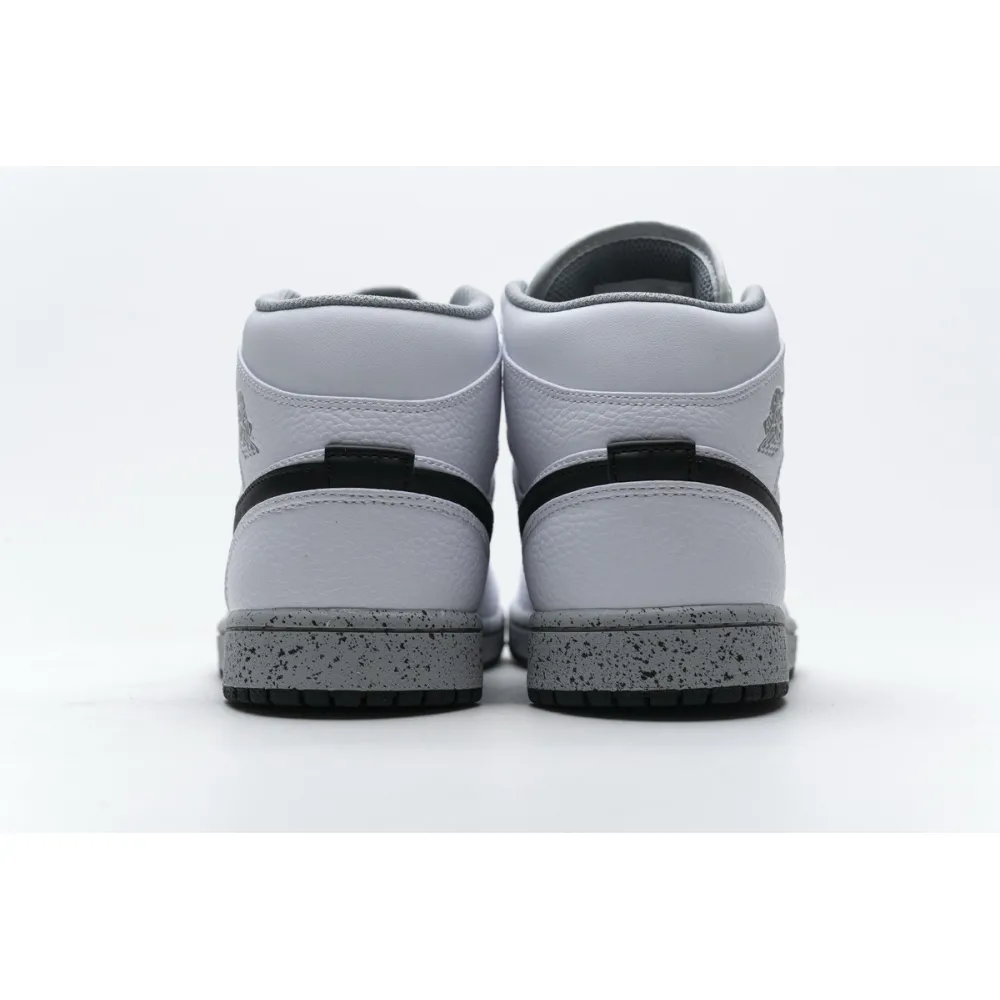 BootsMastersLin Jordan 1 Mid White Cement (GS), 554725-115 the best replica sneaker 