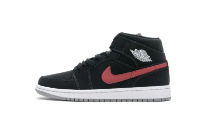 POP  Jordan 1 Mid Multi-Color Swoosh Black (GS), 554725-065 02