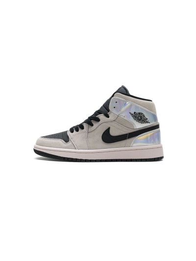 POP  Jordan 1 Mid Dirty Powder Iridescent (W)， BQ6472-602 02