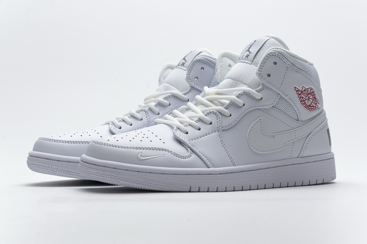  BootsMastersLin Jordan 1 Mid SE Nike Swoosh On Tour (2020)， CW7589-100 the best replica sneaker 