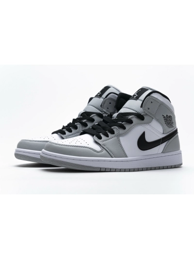POP  Jordan 1 Mid Light Smoke Grey，554724-092 01