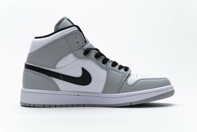 POP  Jordan 1 Mid Light Smoke Grey，554724-092 02