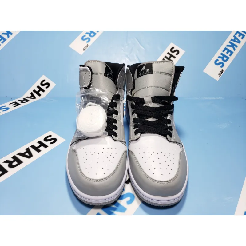 POP  Jordan 1 Mid Light Smoke Grey，554724-092