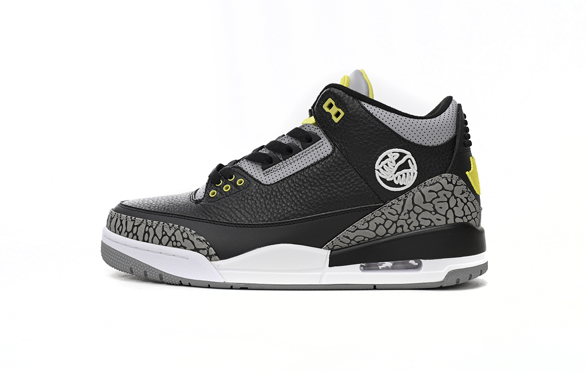 PKGoden  Jordan 3 Retro Oregon Ducks Pit Crew Black,H011-MNJDLS-5