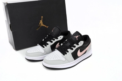 POP Jordan 1 Low Black Grey Pink ,  553558-062 01
