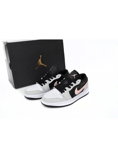 POP Jordan 1 Low Black Grey Pink ,  553558-062 01