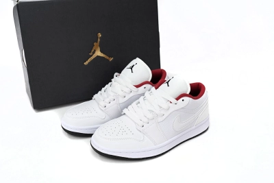 POP Jordan 1 Low White Gym Red Black, 553560-164 01