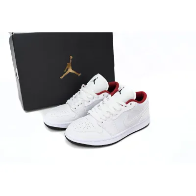 {20$ OFF, Litmited Time} POP Jordan 1 Low White Gym Red Black, 553560-164 01