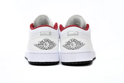 POP Jordan 1 Low White Gym Red Black, 553560-164 02