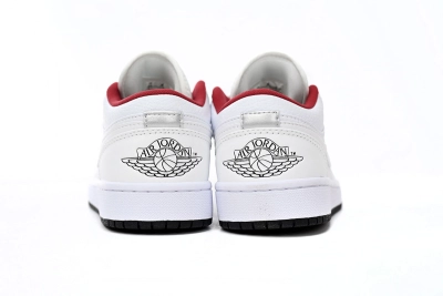 POP Jordan 1 Low White Gym Red Black, 553560-164 02