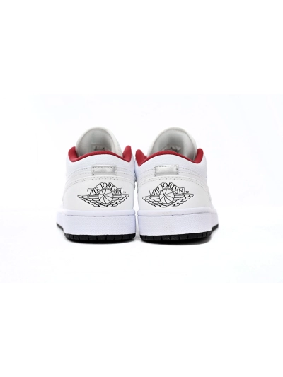 POP Jordan 1 Low White Gym Red Black, 553560-164 02
