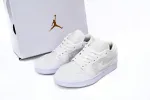 POP Jordan 1 Low Quilted “Triple White”, DB6480-100