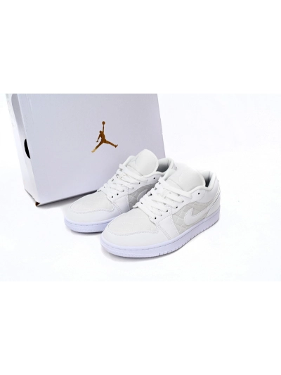 POP Jordan 1 Low Quilted “Triple White”, DB6480-100 01