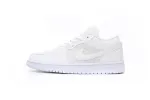 POP Jordan 1 Low Quilted “Triple White”, DB6480-100