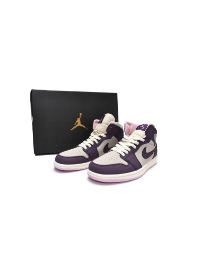 POP  Jordan 1 Mid Pro Purple Desert Sand ,  555112-500 01
