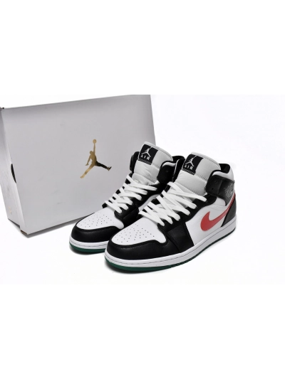 POP  Jordan 1 Mid Alternate Swooshes Red Yellow, BQ6472-063 01