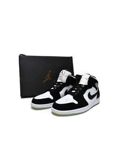 POP  Jordan 1 Mid White Black Teal Tint , BQ6931-103 01