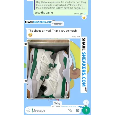 Free Shipping: PKGoden Jordan 4 Retro Seafoam , AQ9129-103 02