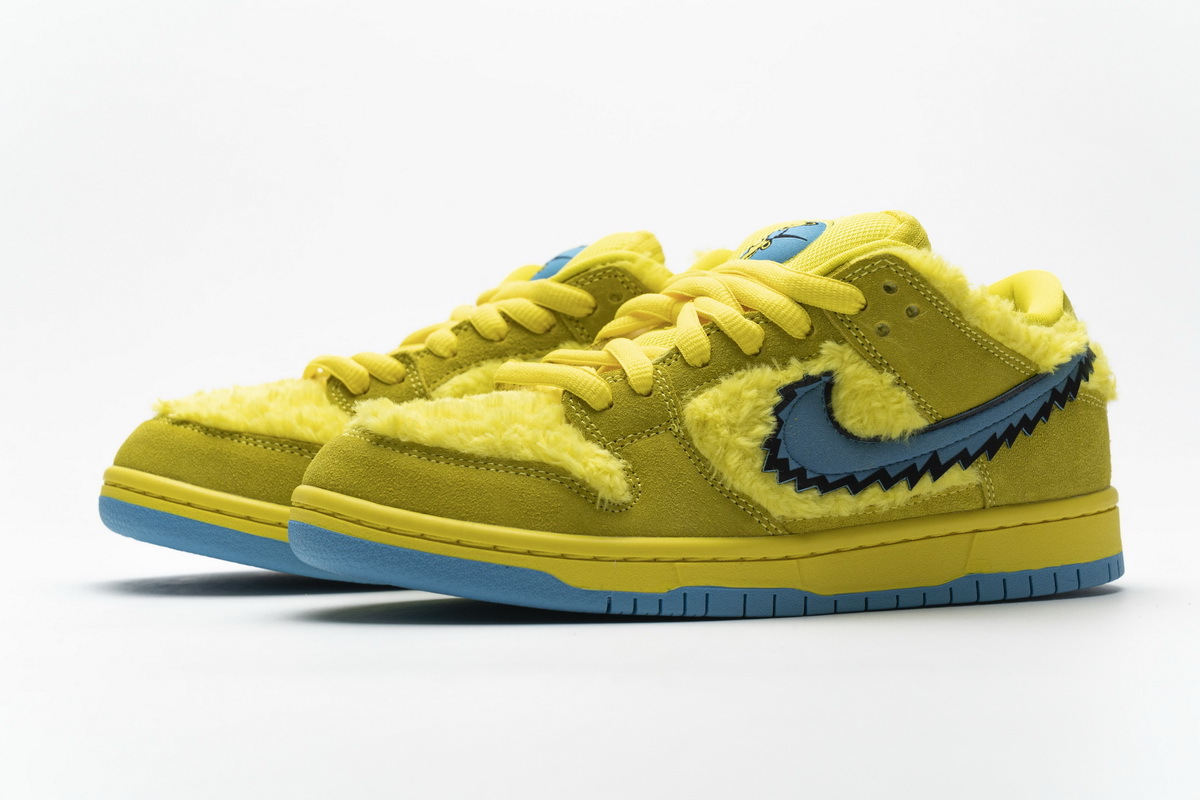 PK God SB Dunk Low Grateful Dead Bears Opti Yellow, CJ5378-700 the best replica sneaker 
