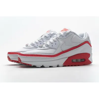 PKGoden  Air Max 90 Undefeated White Solar Red, CJ7197-103 01