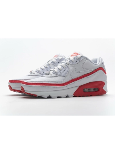 PKGoden  Air Max 90 Undefeated White Solar Red, CJ7197-103 01
