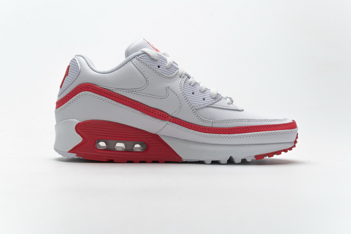PK God Air Max 90 Undefeated White Solar Red, CJ7197-103 the best replica sneaker 