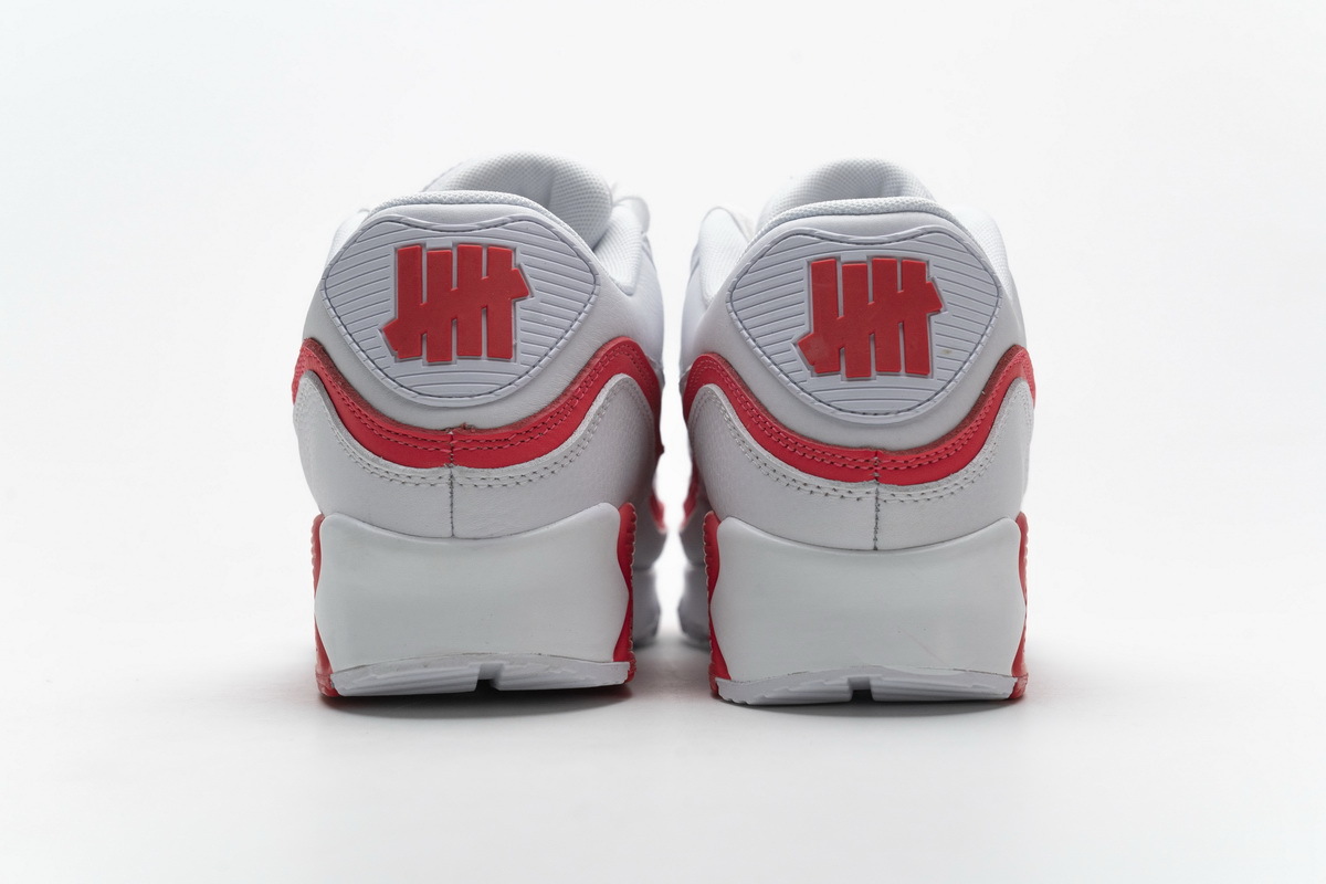 PK God Air Max 90 Undefeated White Solar Red, CJ7197-103 the best replica sneaker 