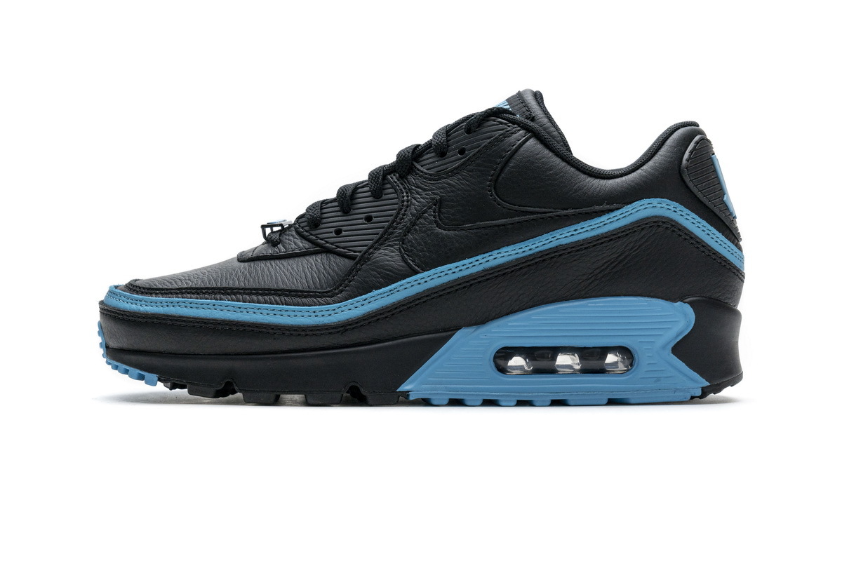 PK God Air Max 90 Undefeated Black Blue Fury, CJ7197-002 the best replica sneaker 