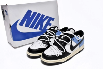 PKGoden  Dunk Low Strap Black and White Blue,DD1391-100 01