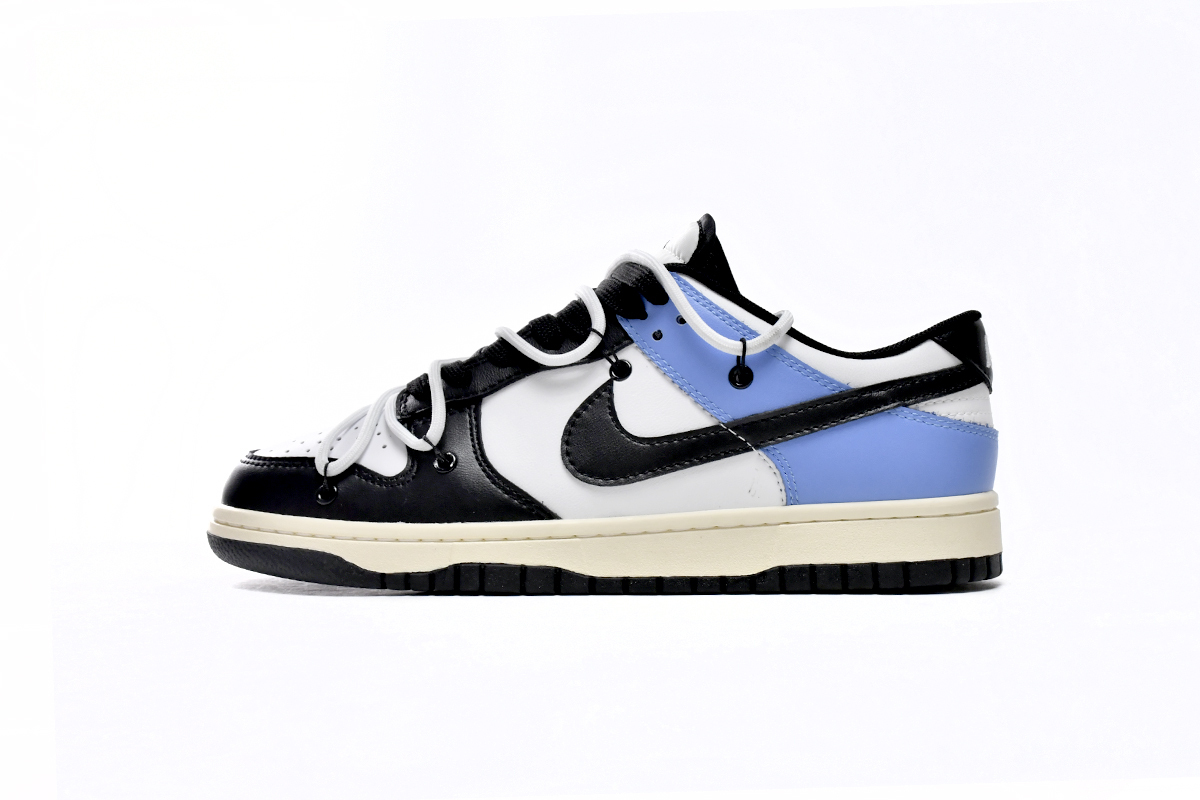 PKGoden  Dunk Low Strap Black and White Blue,DD1391-100