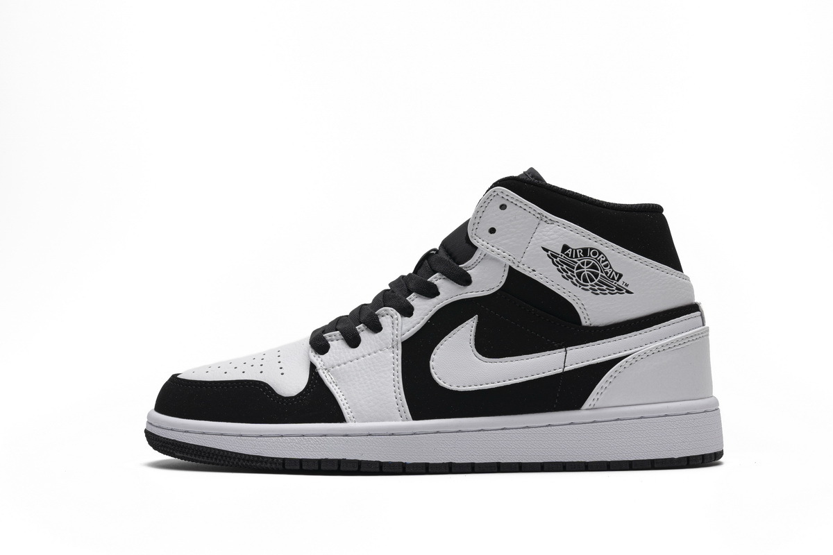 BootsMasterLin Jordan 1 Mid White Black (GS),554725-113 the best replica sneaker 