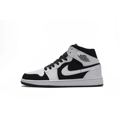 POP Jordan 1 Mid White Black (GS),554725-113 01